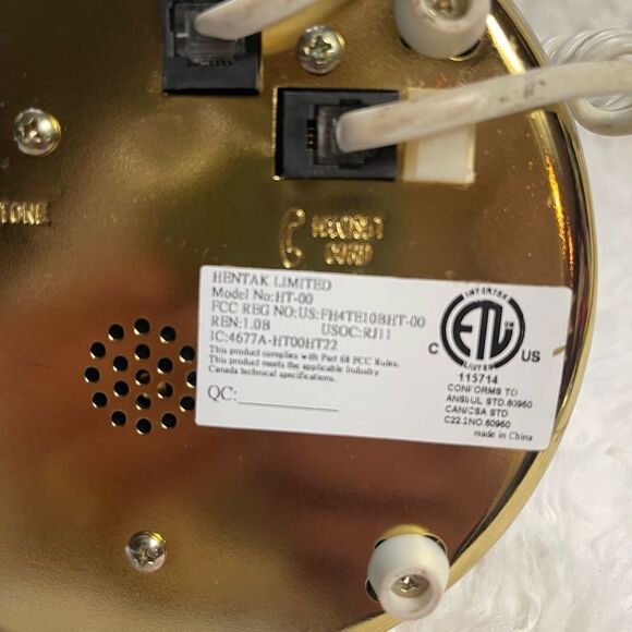 Hentak Limited Vintage crystal look phone, Rotary telephone, Gold &Clear . - Picture 13 of 13